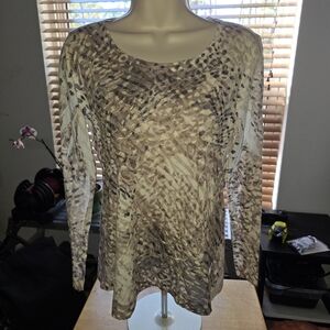 Metallic Animal Print Top